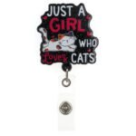 Just a Girl Who Love Cats Badge