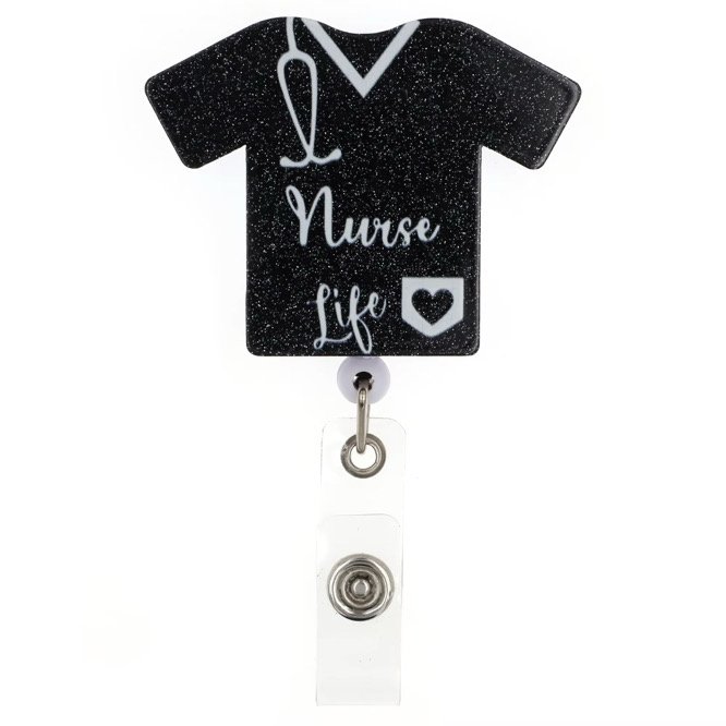 Nurse Black Scrub Badge