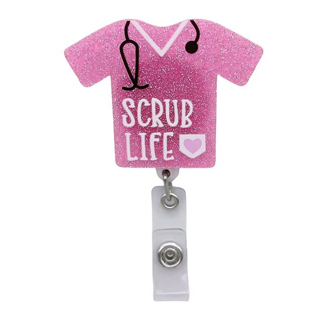 Pink Scrubs Badge