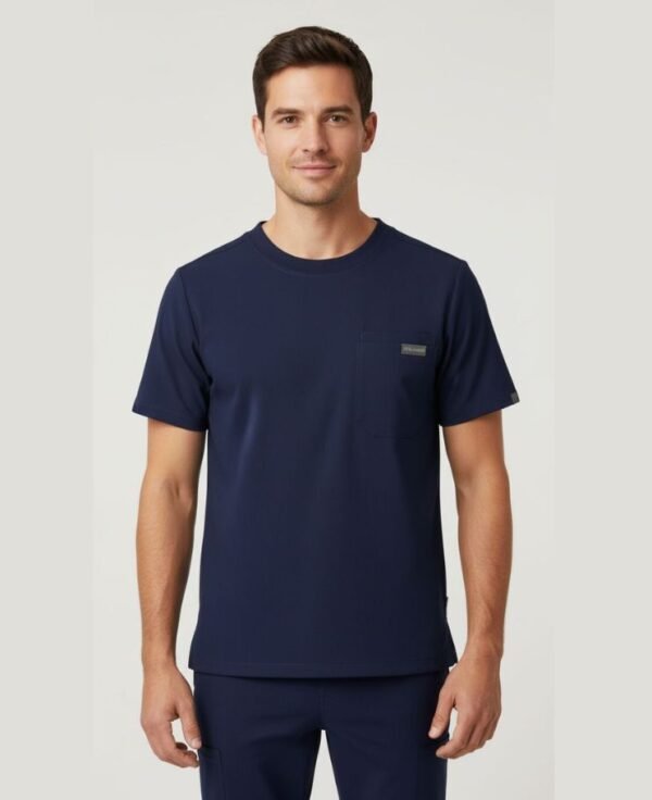 Men-Burgundy-Round-Neck-Top