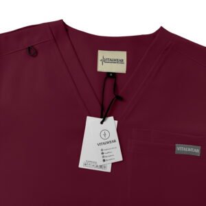 Women's Burgundy V-Neck Top - Image 5