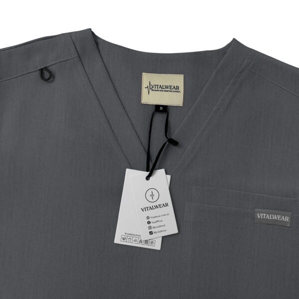 Men's Dark Gray V-Neck Top 1