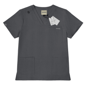 Men's Dark Gray V-Neck Top