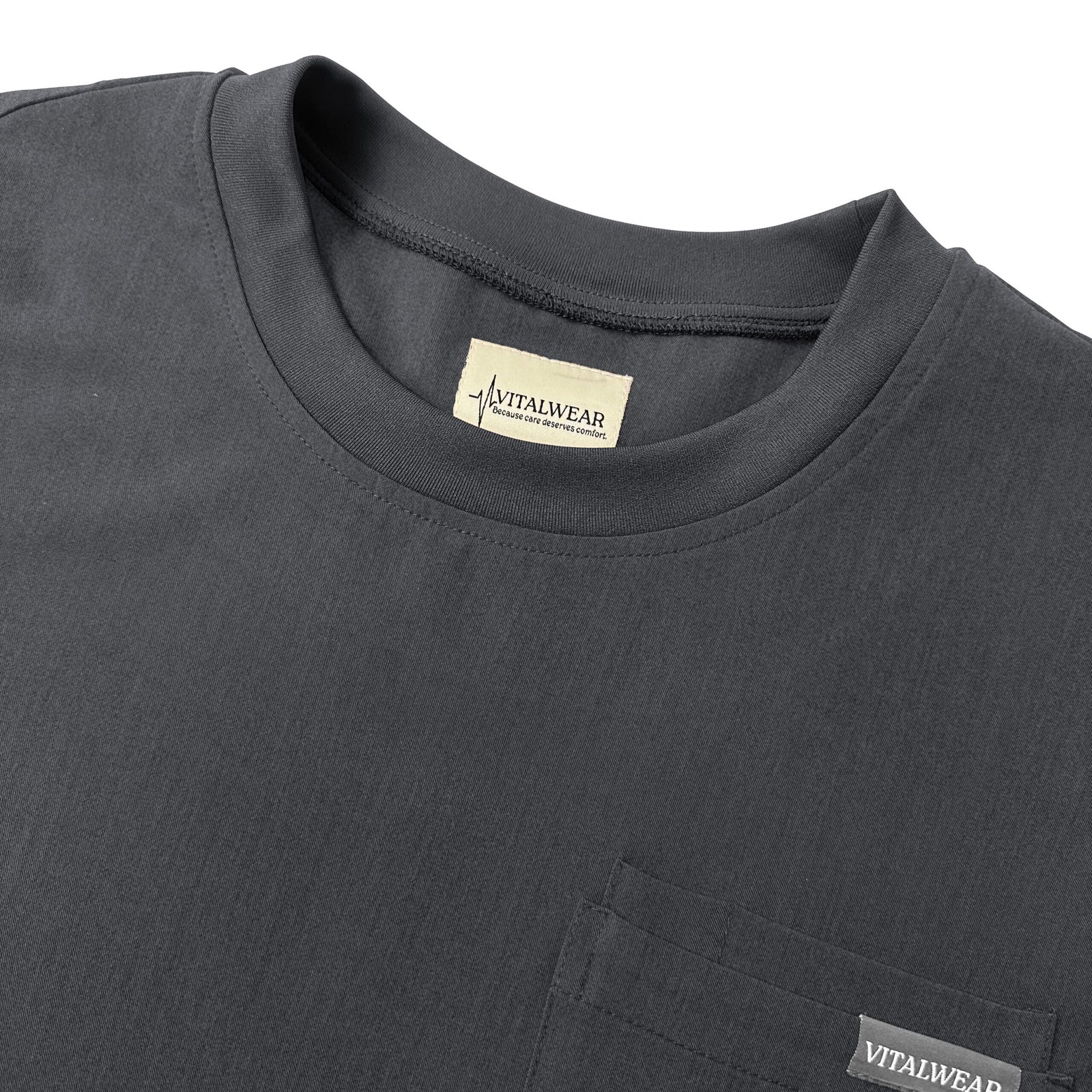 Dark Gray Round Neck Top