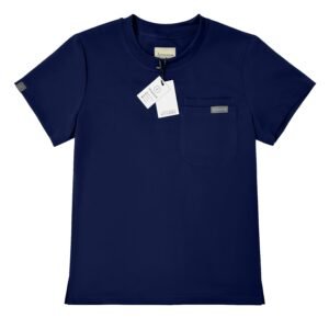 Men Navy Blue Round Neck Top - Image 2