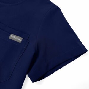 Men Navy Blue Round Neck Top - Image 3
