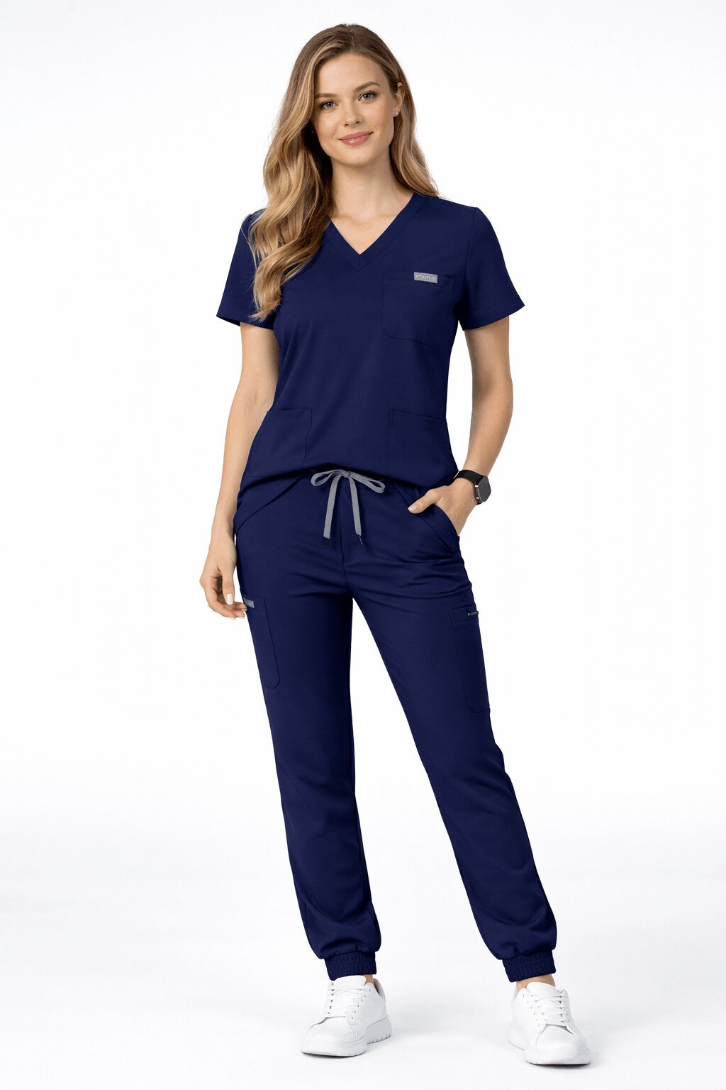 VITALSET V-NECK AND JOGGER PANTS Navy Blue