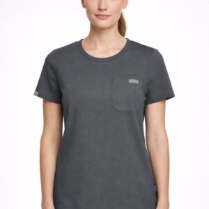 Women's Dark Gray Round Neck Top - Image 1